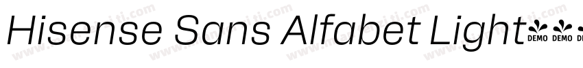 Hisense Sans Alfabet Light字体转换